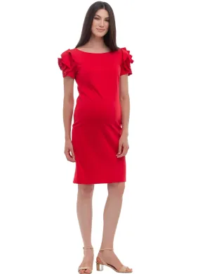 Capri Maternity Dress - Red