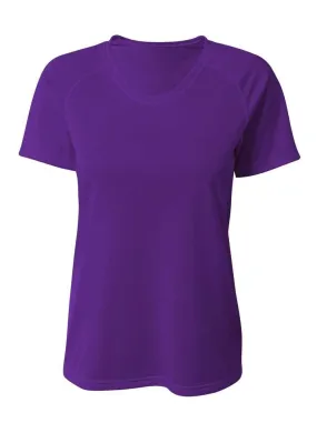 A4 NW3393 SureColor Short Sleeve Cationic Women's Tee - Purple