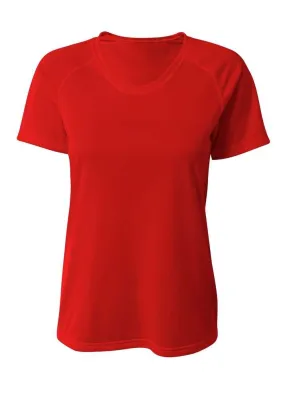 A4 NW3393 SureColor Short Sleeve Cationic Women's Tee - Scarlet