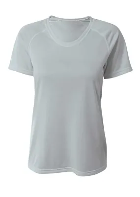 A4 NW3393 SureColor Short Sleeve Cationic Women's Tee - Silver