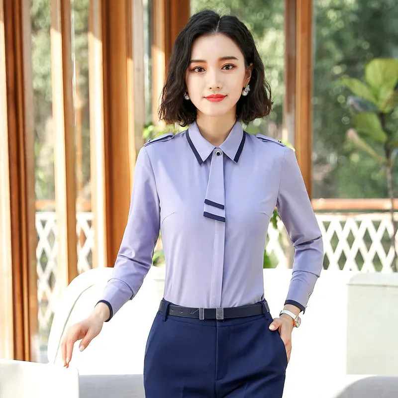 Business Lady Uniform Formal Pant Suits Female 2 Piece Office Set