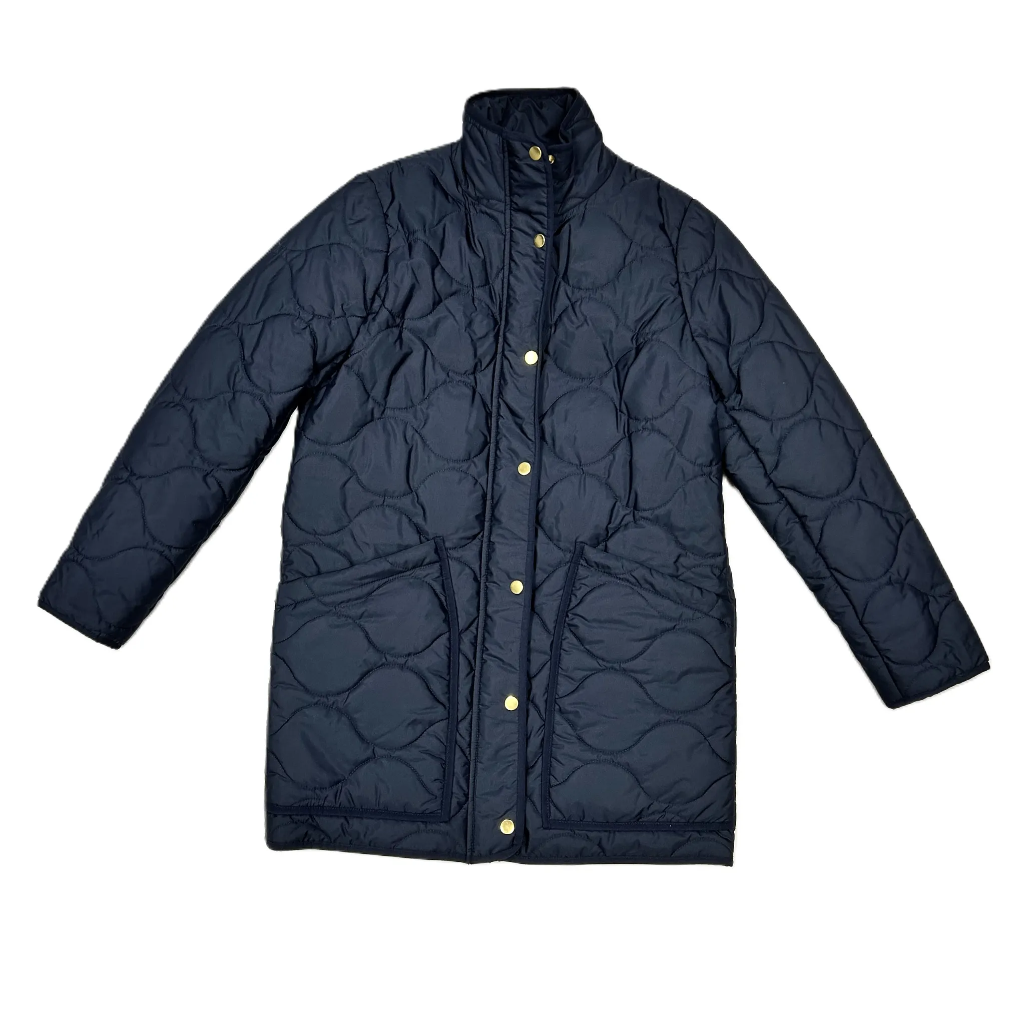 Coat Puffer & Quilted By J. Crew In Navy, Size: Xs