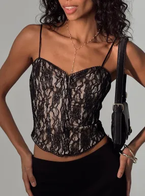 Giorgi Lace Corset Black