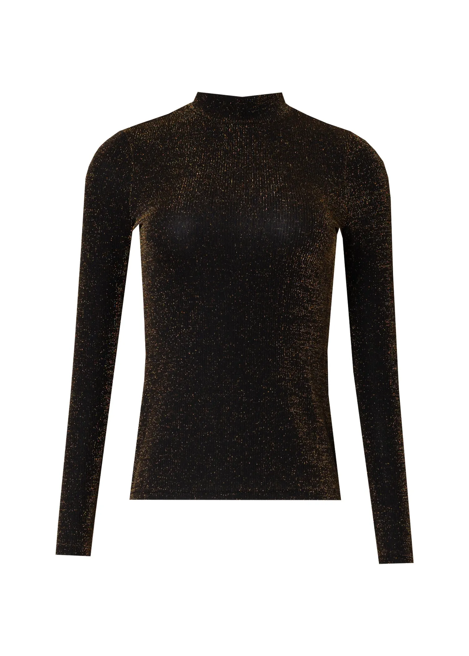 Gold Sparkle Mock Neck