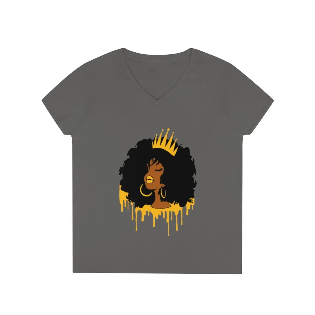 Golden Queen Ladies' V-Neck T-Shirt