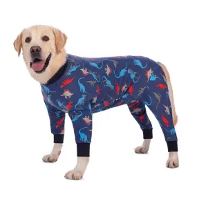 Large Dog Clothes: Thin Four-leg Full Belly Cover Four-legged Pajamas