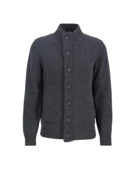 Maglione Barbour Cardigan Essential Patch Antracite Uomo