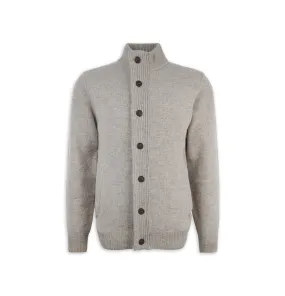 Maglione Barbour Cardigan Essential Patch Grigio Uomo