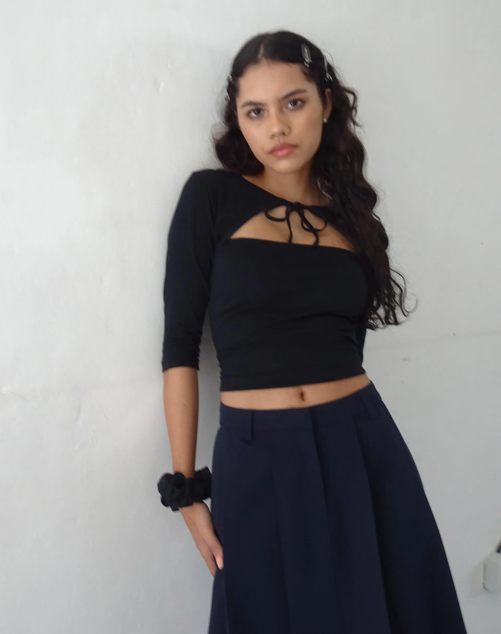 Neha Crop Top in Black