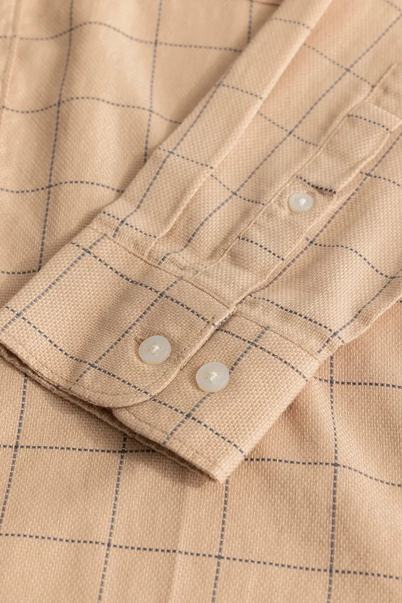 Philippe Beige Checks Shirt