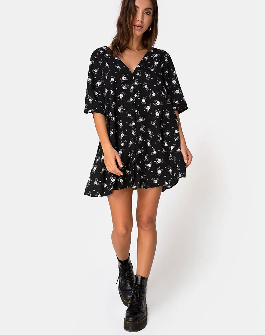 Rosella Swing Dress in Dark Tulip