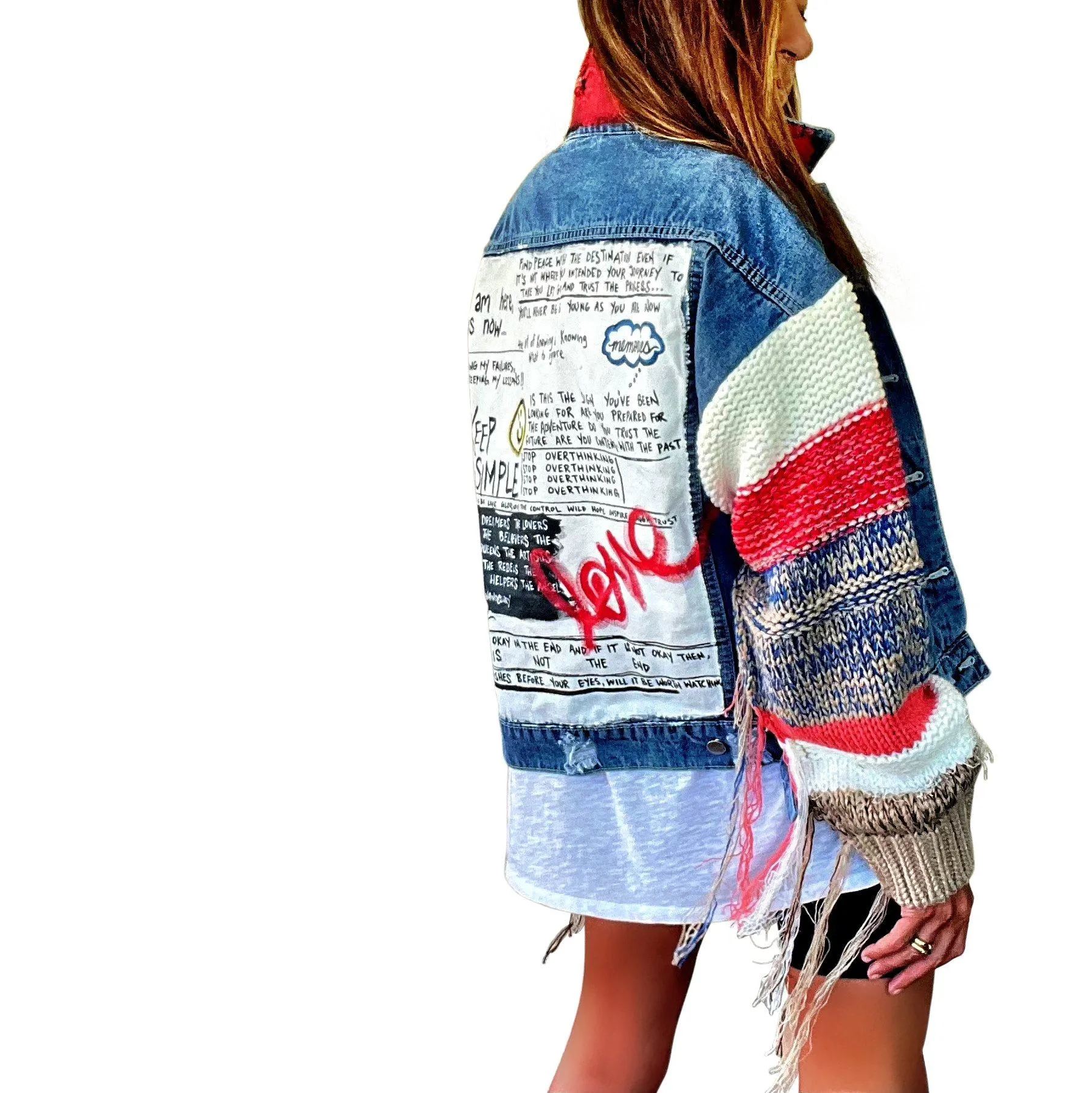 'SIMPLE THOUGHTS' DENIM JACKET