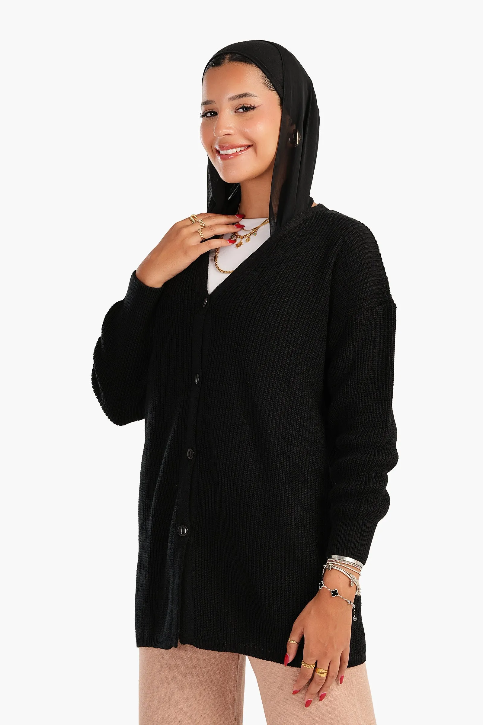 Trico Dropped Shoulder Cardigan