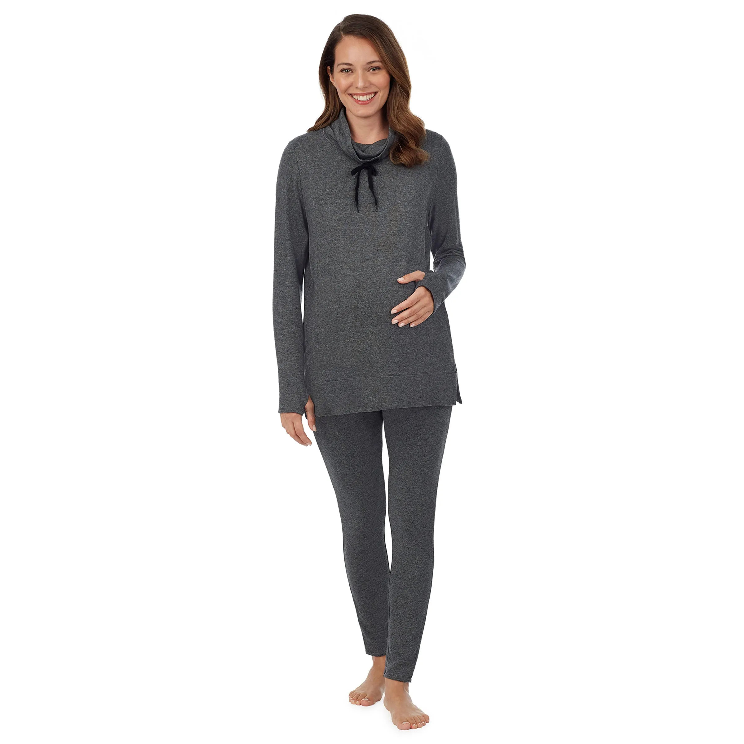 Ultra Cozy Maternity Long Sleeve Funnel Neck Tunic