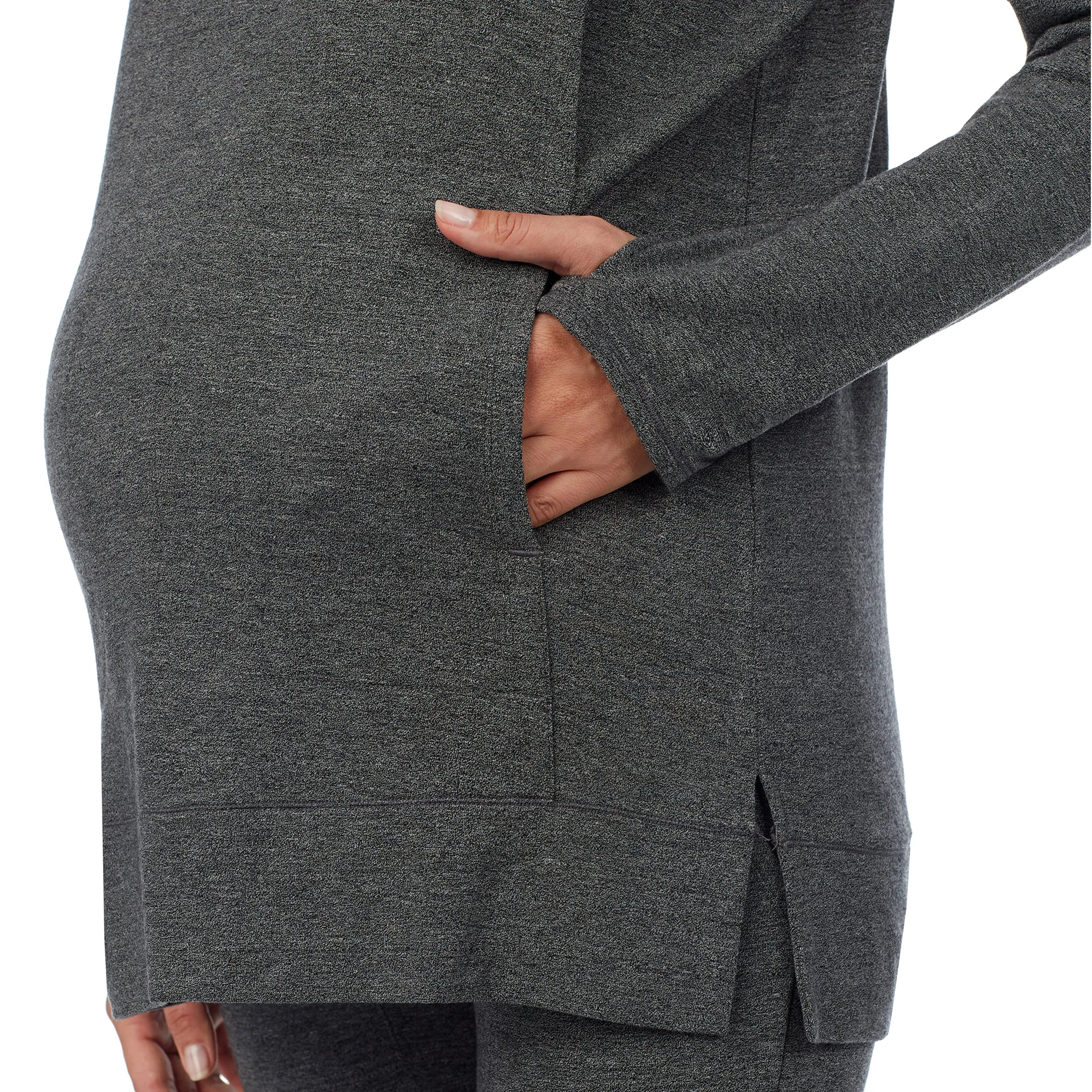 Ultra Cozy Maternity Long Sleeve Funnel Neck Tunic