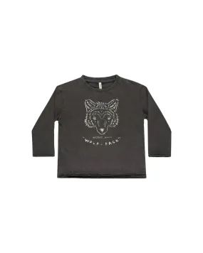 Wolf Pack Raw Edge Long Sleeve Tee